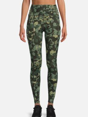 NEW Avia XS Leggings Camo Performance Ankle Length Pockets NWT